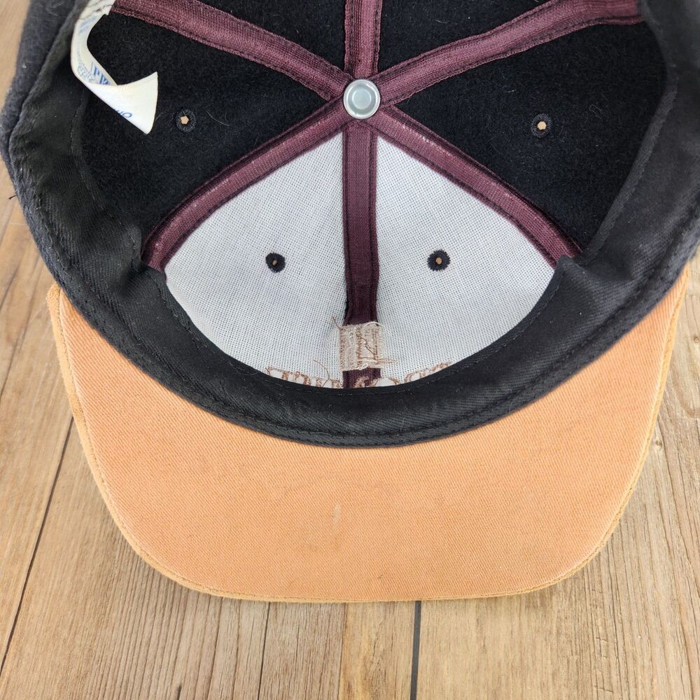 VTG Promise Keepers Men of Integrity Felt Baseball Cap Black Brown Strapback USA - Picture 8 of 10
